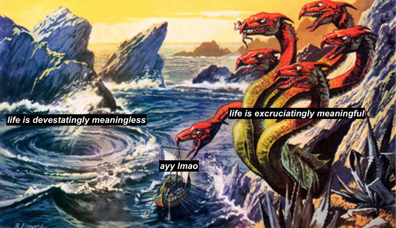 Tweet by Visakan: 'all of philosophy is basically steering a ship between
